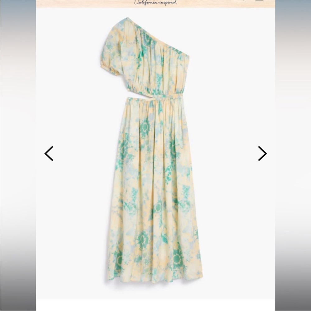 The Westside | Yellow and Green Tie-Dye Maxi Dress